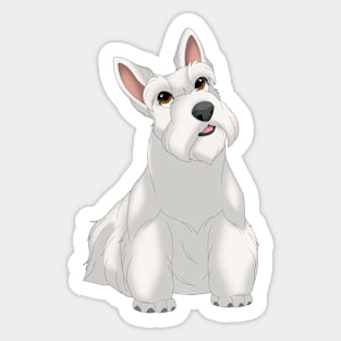 White Scottish Terrier Dog Sticker